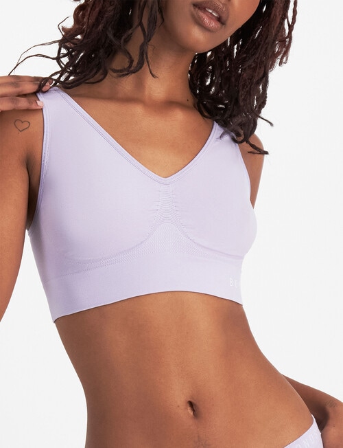 Bonds Comfy Crop Bra, Lilac Ice product photo View 02 L