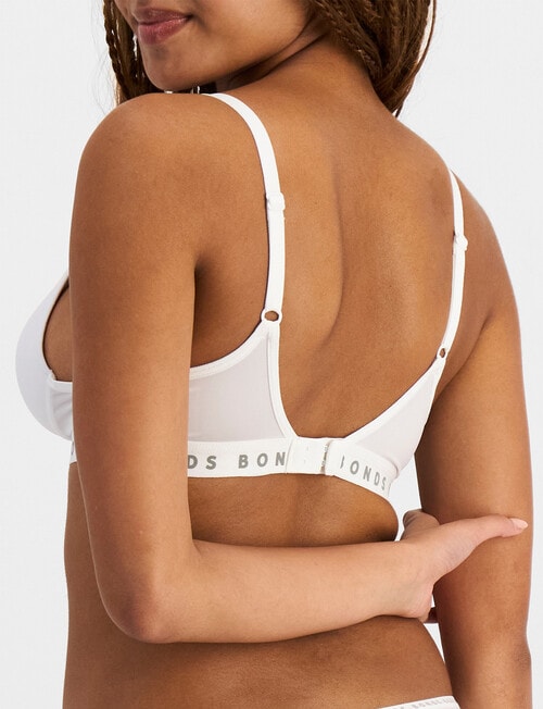 Bonds Hipster Wirefree Bra, White, A-DD product photo View 03 L
