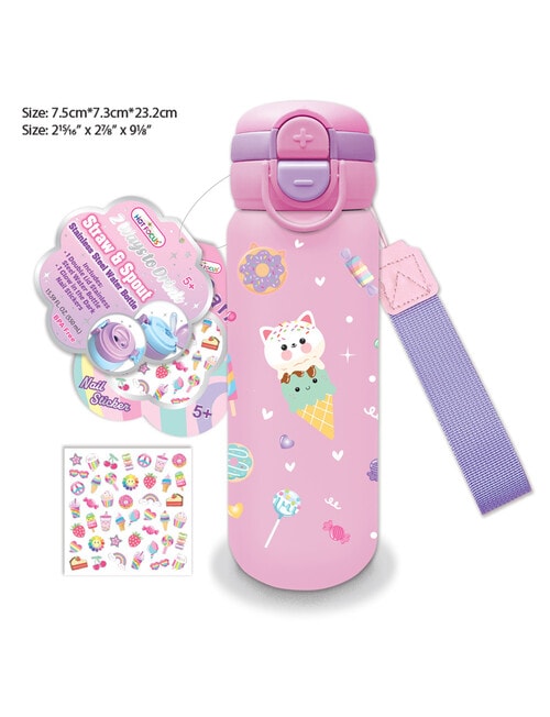 Hot Focus Doubletop Stainless Steel Water Bottle product photo