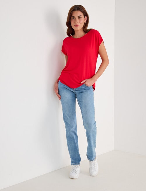 Bodycode Boxy Tee, Crimson product photo View 03 L