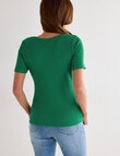 Bodycode Rib Tee, Amazon Green product photo View 02 S