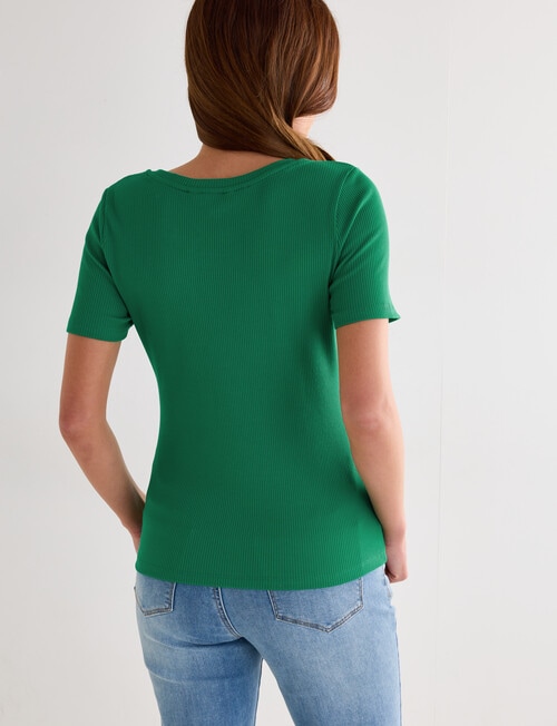 Bodycode Rib Tee, Amazon Green product photo View 02 L