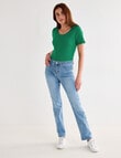 Bodycode Rib Tee, Amazon Green product photo View 03 S