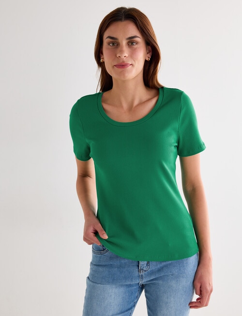 Bodycode Rib Tee, Amazon Green product photo View 04 L