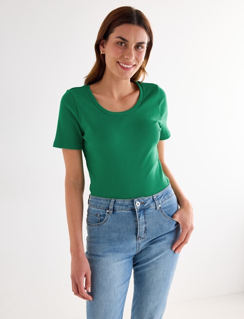 Bodycode Rib Tee, Amazon Green product photo View 05 L
