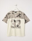 No Issue Basketball Applique Mesh Short Sleeve Tee, Camo product photo
