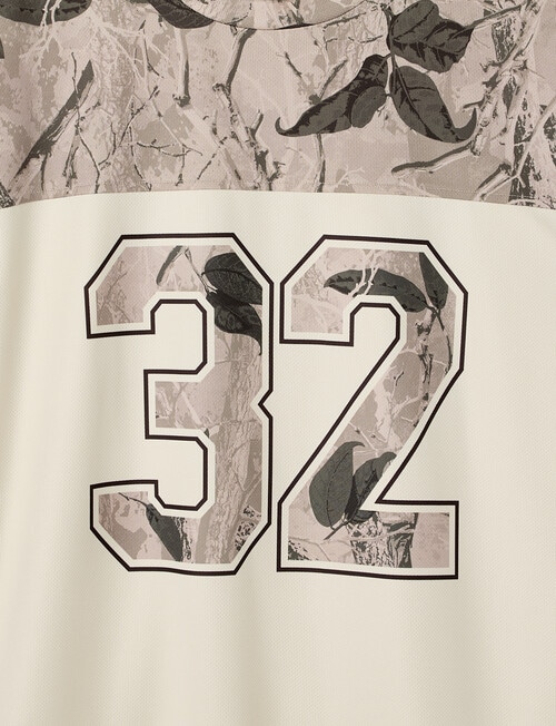 No Issue Basketball Applique Mesh Short Sleeve Tee, Camo product photo View 02 L