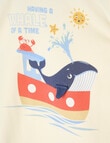 Teeny Weeny Whale Short Sleeve Tee, Cream product photo View 02 S
