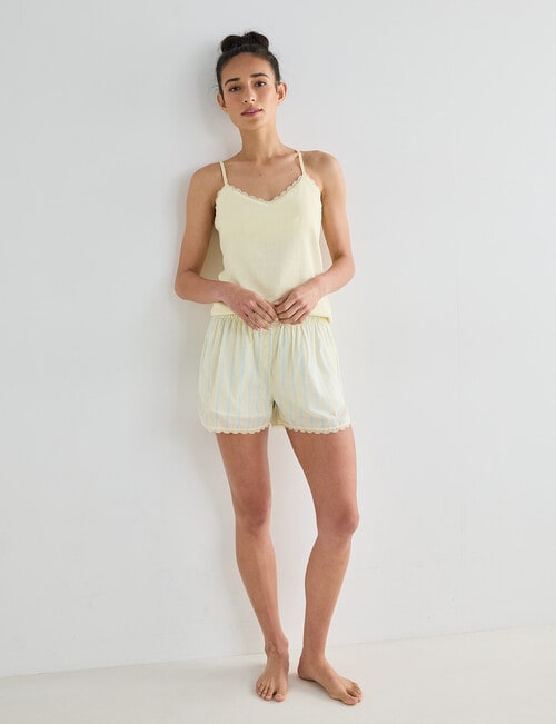 Zest Sleep Sleep Short, Yellow & Blue Stripe product photo View 03 L