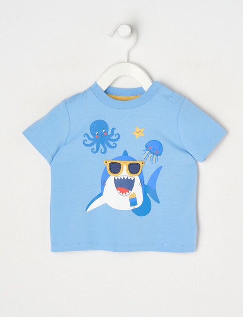 Teeny Weeny Short Sleeve Tee, Sea Blue product photo