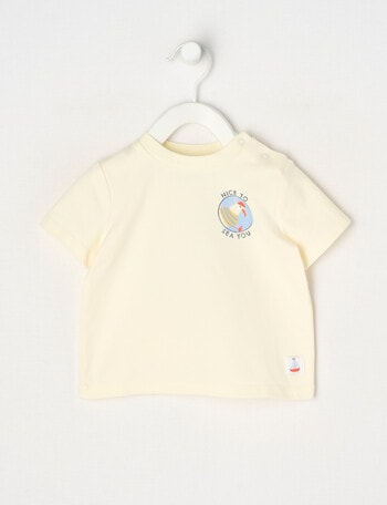 Teeny Weeny Short Sleeve Tee, Cream product photo