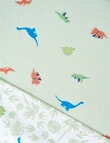 Teeny Weeny Flannelette Fit/Flat Cot Sheet Set, Dinasaurs product photo View 04 S
