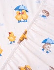 Teeny Weeny Flannelette Bedside Sleeper Fit Sheets x2, Rainy Day product photo View 03 S