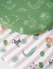Teeny Weeny Flannelette Bedside Sleeper Fit Sheets x2, Safari Park product photo View 04 S