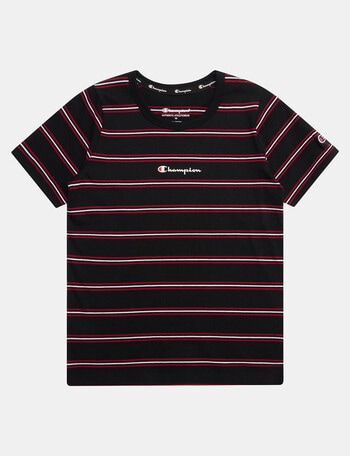 Champion Stripe Short Sleeve Tee, Black product photo