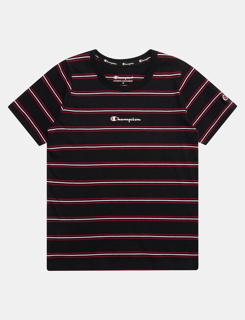 Champion Stripe Short Sleeve Tee, Black product photo