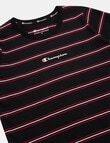 Champion Stripe Short Sleeve Tee, Black product photo View 03 S