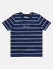 Champion Stripe Short Sleeve Tee, Navy product photo