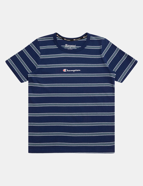 Champion Stripe Short Sleeve Tee, Navy product photo