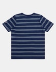 Champion Stripe Short Sleeve Tee, Navy product photo View 02 S