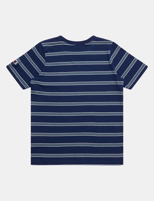 Champion Stripe Short Sleeve Tee, Navy product photo View 02 L