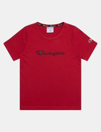 Champion Script Short Sleeve Tee, Cardinal product photo