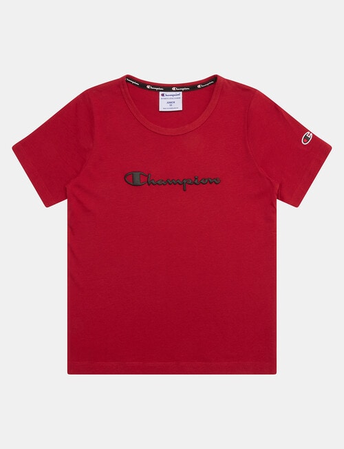 Champion Script Short Sleeve Tee, Cardinal product photo