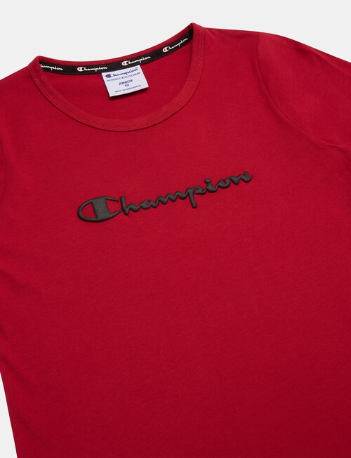Champion Script Short Sleeve Tee, Cardinal product photo View 03 L