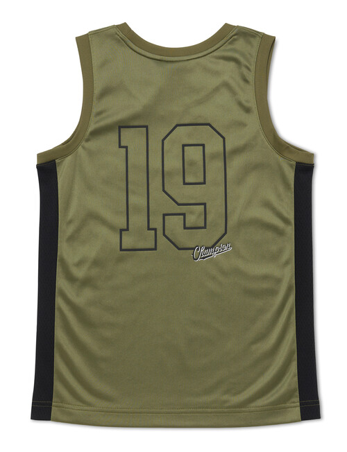 Champion Basketball Tank Top, Olive product photo View 03 L