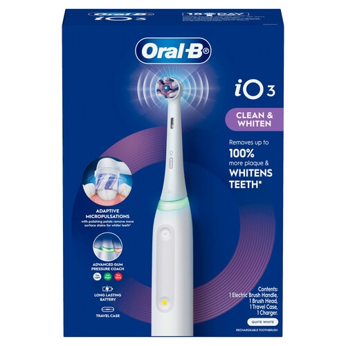 Oral B iO Series 3 Electric Toothbrush, White product photo View 03 L