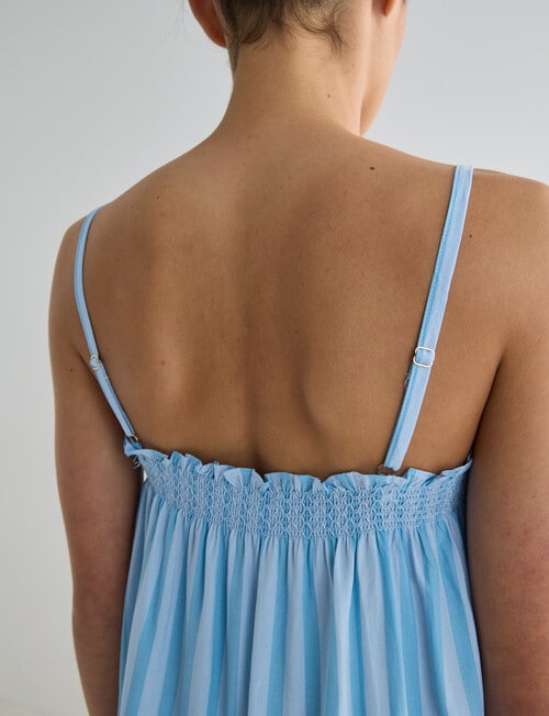 Zest Sleep Stripe PJ Set, Blue product photo View 07 L