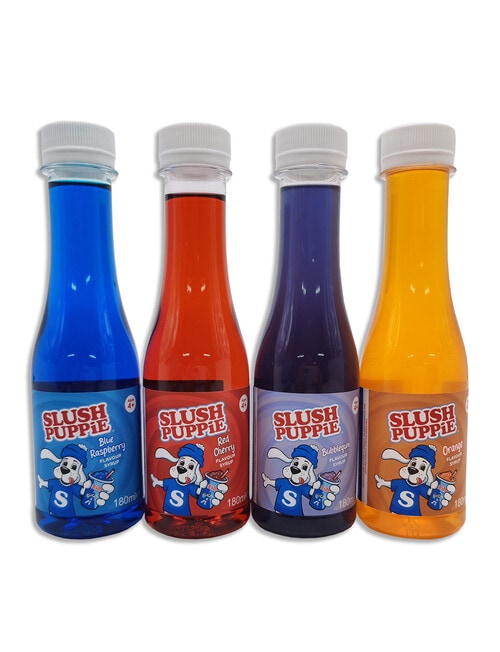 Slush Puppie Syrups, 4-Pack, Blue Raspberry, Cherry, Bubblegum, Orange product photo View 04 L