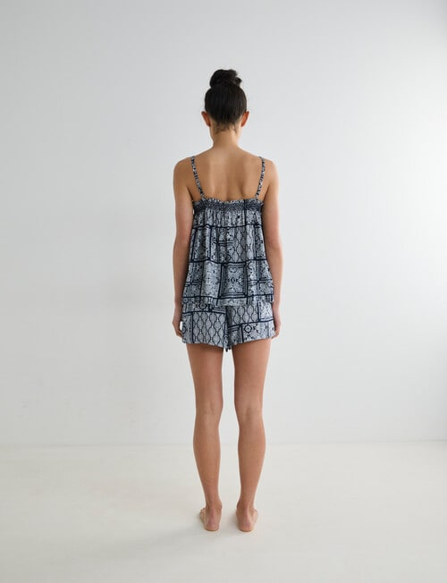 Zest Sleep Mosaic PJ Set, Navy product photo View 02 L