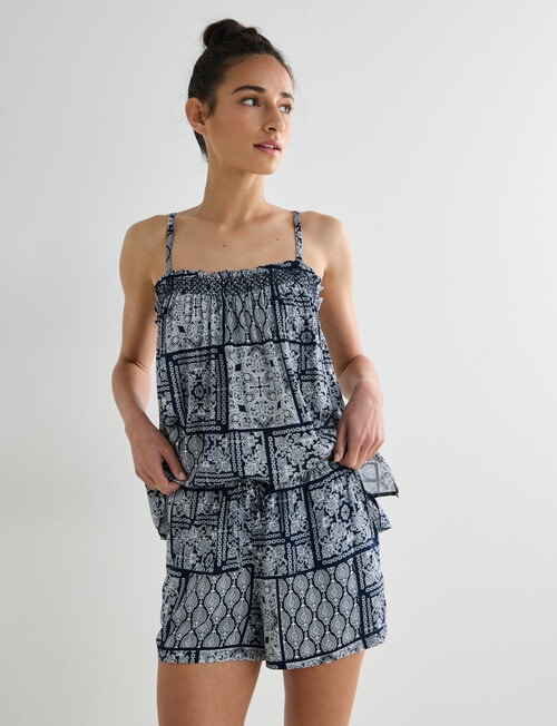 Zest Sleep Mosaic PJ Set, Navy product photo View 03 L