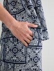 Zest Sleep Mosaic PJ Set, Navy product photo View 04 S