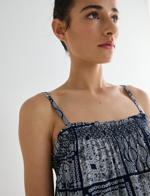 Zest Sleep Mosaic PJ Set, Navy product photo View 06 L