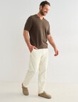 Gasoline Wide Leg Chino Pants, White product photo