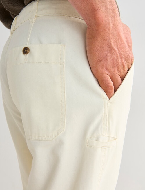Gasoline Wide Leg Chino Pants, White product photo View 04 L