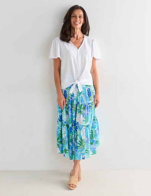 Ella J Tie Front Top, White product photo View 03 L