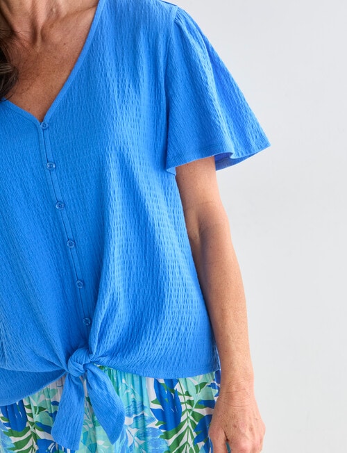 Ella J Tie Front Top, Blue product photo View 04 L