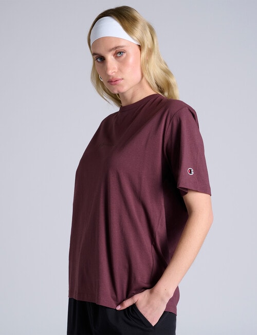 Champion Tonal Script Short Sleeve Tee, Fancy Brown product photo View 02 L