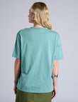 Champion Tonal Script Short Sleeve Tee, Beach Bungalow product photo View 03 S