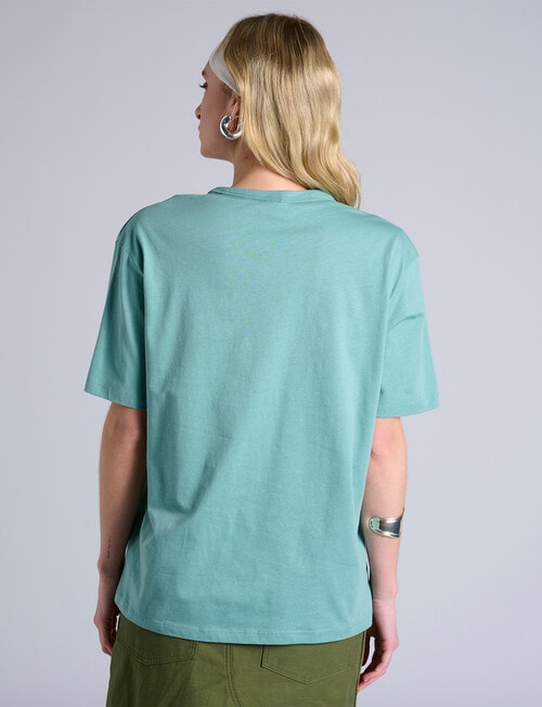 Champion Tonal Script Short Sleeve Tee, Beach Bungalow product photo View 03 L