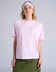 Champion Tonal Script Short Sleeve Tee, Model Pink product photo