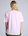 Champion Tonal Script Short Sleeve Tee, Model Pink product photo View 03 S