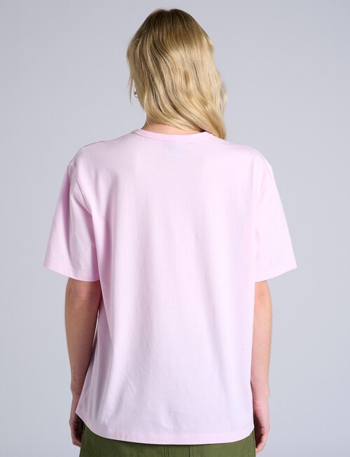 Champion Tonal Script Short Sleeve Tee, Model Pink product photo View 03 L