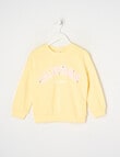 Mac & Ellie California Daisies French Terry Sweatshirt, Lemon product photo