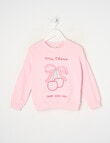 Mac & Ellie Cherry French Terry Sweatshirt, Pink Sorbet product photo