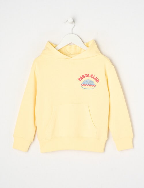Mac & Ellie Pasta Club French Terry Pull On Hoodie, Lemon product photo