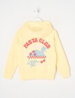 Mac & Ellie Pasta Club French Terry Pull On Hoodie, Lemon product photo View 02 S